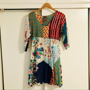 Johnny Was Patchwork Tunic Dress